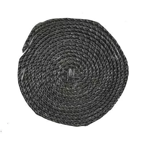 Kályhaajtó tömítőzsinór, Strend Pro, 250 cm, 1,2 x 1,2 cm, grafit, lapos, üveg alá és ajtókhoz, kandallóhoz és kályhához, megbízható tömítés