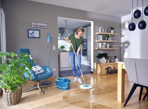 Felmosófej, Leifheit Clean Twist Disc Mop 52095, mikroszálas, pótfej, csempe- és kőpadlókhoz ideális