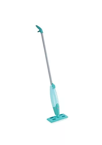 Felmosó, Leifheit Picospray, fehér/zöld, 26 cm széles, 0,8 liter tartály, permetezős forgó fejjel és levehető tartállyal, nedvességre érzékeny padlókhoz is