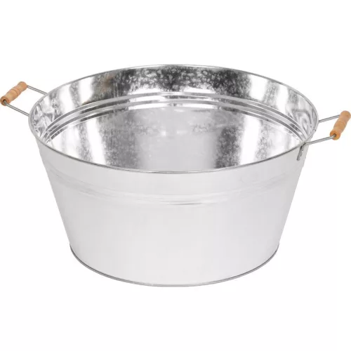 Mosótál, Strend Pro, ezüst, 35 l, horganyzott acél, átmérő: 50 cm, magasság: 24 cm, kerek