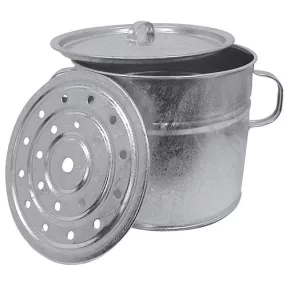   Lábas, Kovotvar, 15 l, 29,5 cm átmérő, 25 cm magas, cink bevonatú, pároló
