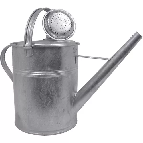 Kerti locsolókanna, Kovotvar KKG, szürke, 5 l, horganyzott, fém, öntözőrózsával