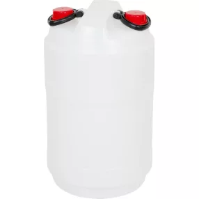   Élelmiszeripari hordó, J. P. Plast JPP-D, fehér, 50 l, 2 fogantyúval, kétnyílású, HDPE műanyag, UN minősítésű