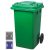 Műanyag hulladéktároló, szelektív kültéri kuka, Extra erős, UV-álló, kerékkel, nyitható tetővel Strend Pro GB4 - 240 l zöld