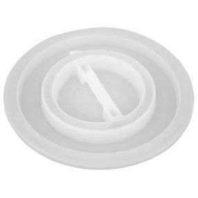   Élelmiszeripari hordó fedél, ICS P480121, fehér, 100–120 l tartályokhoz, HDPE műanyag