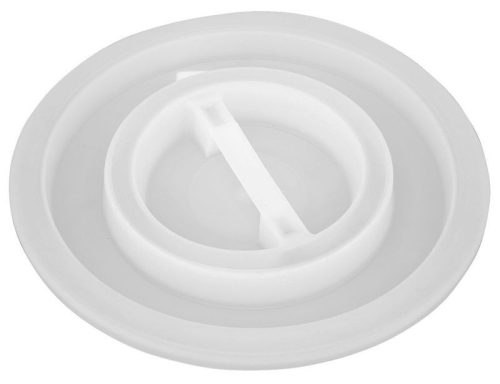 Élelmiszeripari hordó fedél, ICS P480121, fehér, 100–120 l tartályokhoz, HDPE műanyag