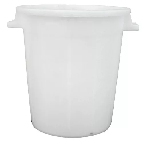 Élelmiszeripari hordó, ICS P480120B, fehér, 120 l, átmérő: 53 cm, magasság: 79 cm, 2 fogantyúval, fedél nélkül