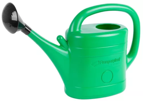 Kerti locsolókanna, Prosperplast Spring, zöld, 14 l, műanyag, rózsával