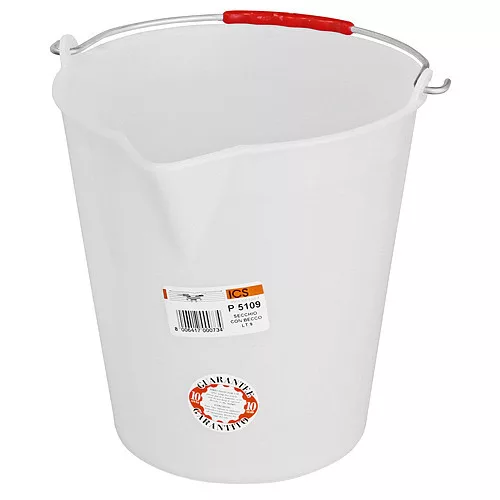 Festővödör, Ics, 14 l, fehér, PVC, 27, 5 cm átmérő, 30 cm magas, 22 cm alsó átmérő (TC254283)