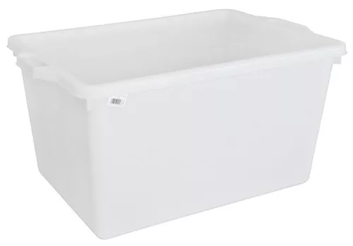 Tárolóedény, ICS P23001, 65 l, fehér, 64,5 × 43 × 32,5 cm, szögletes, konyhai, hús és hal tárolására ideális