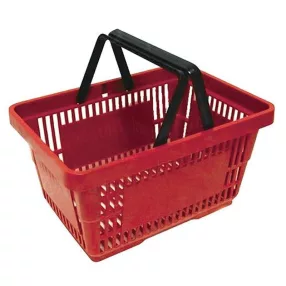   Bevásárlókosár, Strend Pro Racks Shopper, piros, 20 l, szellős műanyag fal, könnyű, praktikus