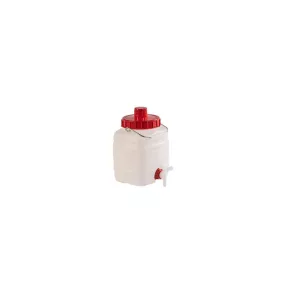   Élelmiszeripari hordó, ICS Demetra n2, fehér, 5 l, átmérő: 12 cm, magasság: 26 cm, kifolyószeleppel, fogantyúval, MOCA EU