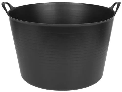 Építési vödör, Strend Pro Flexi, fekete, 55 l, 51,5 x 39 cm, rugalmas, két erős fogantyúval, tartós