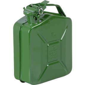   Üzemanyagkanna, Strend Pro JerryCan LD5, 5 l, zöld, fém, biztonsági zárral, benzinhez és gázolajhoz