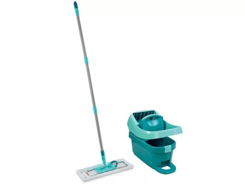 Felmosó szett, Leifheit 55096 Wiper Press Profi XL Mobile, 42 cm felmosófej, 8 l vödör, mikroszálas, cserélhető huzat, csavarórendszerrel