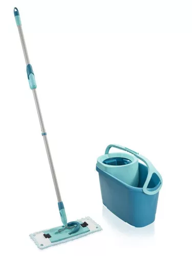 Felmosó szett, Leifheit 52120 Clean Twist M Ergo, vödörrel, forgó csavaró rendszer, Super Soft felmosófej, kíméletes fapadlókhoz, 360°-os csukló