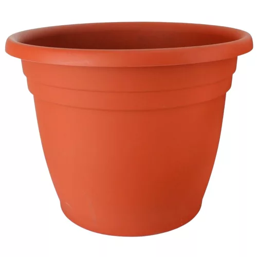 Műanyag virágcserép, Ics Thea, terrakotta, átmérő: 65 cm, magasság: 47 cm, enyhén kúpos, 80 l, kerek