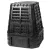 Komposztáló, Qbrick Patrol Eco Multi, fekete, 740 l, 93,3 x 93,3 x 113 cm, fedeles, alsó ürítőajtóval, egyszerű össszeszerelés