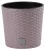 Rattan virágcserép, Prosperplast Rato Round 300, mokka, átmérő: 30 cm, magasság: 27 cm, betéttel, 15 / 15,3 l, rattan hatású, kerek