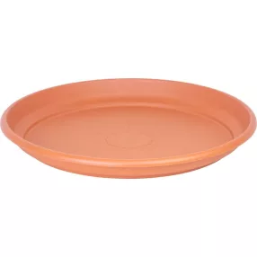   Virágcserép alátét, Ics Erica, terrakotta, átmérő: 65 cm, 6,8 cm magas perem, műanyag, kerek