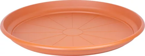 Virágcserép alátét, Ics Erica, terrakotta, átmérő: 80 cm, 7,3 cm magas perem, műanyag, kerek