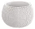 Műanyag virágcserép, Prosperplast Splofy Bowl, fehér, átmérő: 29 cm, magasság: 19,5 cm, tál alakú, betéttel, 3,9 l, kerek