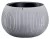 Műanyag virágcserép, Prosperplast Beton, szürke, átmérő:  19 cm, magasság: 20 cm, bordázott, 8 l, betonhatású, kerek