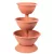 Műanyag háromszintes virágcserép, Strend Pro Garden Pyramid, terrakotta, átmérők: 32,5 cm / 40 cm / 47,5 cm, magasság: 82 cm, kerek