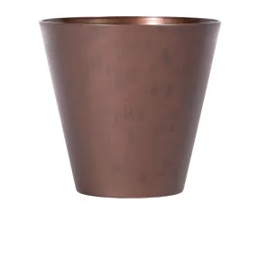   Műanyag virágcserép, Prosperplast Tubus Corten, réz, átmérő: 40 cm, magasság: 37,3 cm, ipari stílusú, 28,5 l, kerek