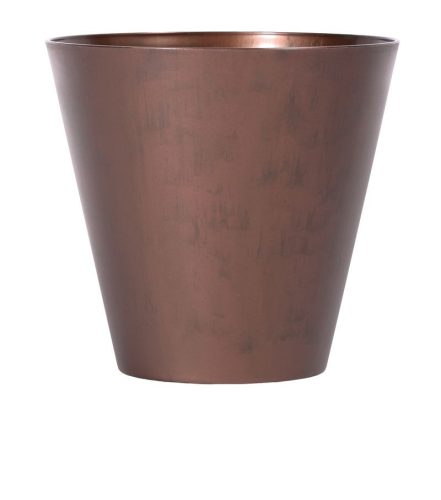 Műanyag virágcserép, Prosperplast Tubus Corten, réz, átmérő: 40 cm, magasság: 37,3 cm, ipari stílusú, 28,5 l, kerek