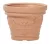 Műanyag virágcserép, Prosperplast Decora, terrakotta, átmérő: 39 cm, magasság: 31 cm, virág minta, 21 l, kerek
