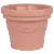 Műanyag virágcserép, Prosperplast Decora, terrakotta, átmérő: 57 cm, magasság: 45,5 cm, virág minta, 65 l, kerek