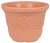 Műanyag virágcserép, Prosperplast Sunny, terrakotta, átmérő: 40 cm, magasság: 30,7 cm, napraforgó minta, 22 l, kerek