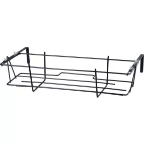   Virágtartó konzol, Strend Pro Garden Bumeta, fekete, 40 x 20 cm, magasság: 16 cm, extra erős, acél, kampós rögzítés, akasztható, téglalap alakú