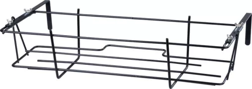 Virágtartó konzol, Strend Pro Garden Bumeta, fekete, 40 x 20 cm, magasság: 16 cm, extra erős, acél, kampós rögzítés, akasztható, téglalap alakú