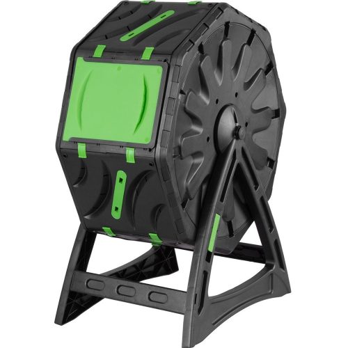 Komposztáló, Strend Pro Garden, fekete, 70 l, 55,5 x 36 x 72 cm, forgatható, időjárásálló, szellőzőnyílásokkal, könnyű, egyszerű összeszerelés