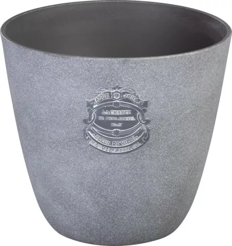 Műanyag virágcserép, Strend Pro Garden, szürke, átmérő: 28,5 cm, magasság: 26 cm, 10,5 l, kerek