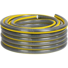   Kerti locsolótömlő, Strend Pro Garden Anti-torsion Plus, szürke/sárga, 3/4", 15 m, 25 bar, többrétegű PVC, UV-álló, csavarodásmentes