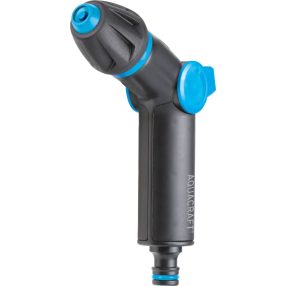   Kerti locsolópisztoly, Aquacraft 740330 Ergonomic Jet, fekete/kék, 2 funkciós, állítható vízáram, műanyag