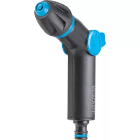   Kerti locsolópisztoly, Aquacraft 740330 Ergonomic Jet, fekete/kék, 2 funkciós, állítható vízáram, műanyag