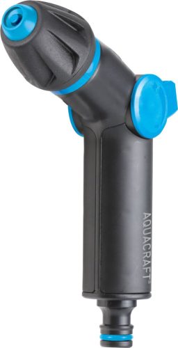 Kerti locsolópisztoly, Aquacraft 740330 Ergonomic Jet, fekete/kék, 2 funkciós, állítható vízáram, műanyag