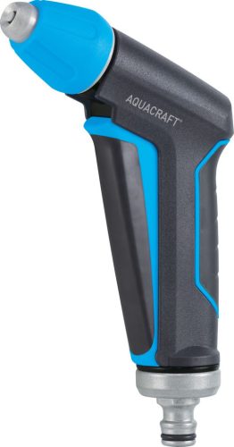 Kerti locsolópisztoly, Aquacraft 750050 Prémium Jet, fekete/kék, 2 funkciós, állítható vízáram, fémházas