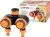 Mechanikus locsolóidőzítő, Strend Pro Garden, narancssárga/fekete, mechanikus, 2 kimenet, 0–120 perc időzítés, 3/4 " menethez, 1/2 " gyorscsatlakozó, 20-80 bar