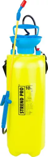 Háti permetező, Strend Pro Goodfarm, 10 liter, sárga, kézi pumpás, kényelmes vállpántos kialakítás, strapabíró tartály