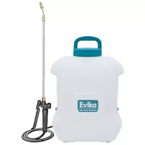   Akkumulátoros permetező, Evika DJ160, 16 liter, fehér, vízálló kapcsolós, teleszkópos fém szórókarral, háti hevederes