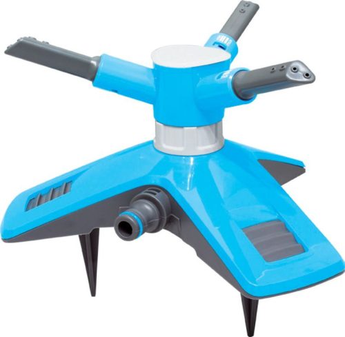 Kerti locsolófej, Aquacraft ErgoPlus 260231, kék, forgó 360°, 3 karos, körkörös öntözés, maximum 200 m2 öntözési terület