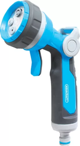 Kerti locsolópisztoly, Aquacraft ErgoPLUS Multi-Jet 770480, kék/fekete, 3 funkciós, állítható vízáram, fémházas