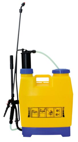 Háti permetező, Strend Pro Goodfarm, 16 liter, sárga, kényelmes viselet, kifolyásmentes kialakítás, hobbikertészeknek és profi felhasználóknak