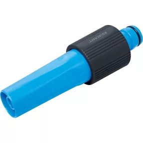   Kerti locsolófej, Aquacraft 550920 MAX-Flow, kék/fekete, 1", tekerhető, állítható vízáram, kerti öntözéshez, műanyag