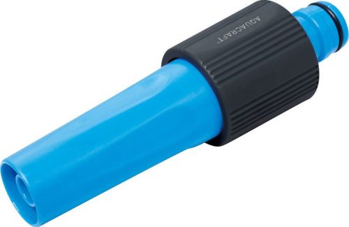 Kerti locsolófej, Aquacraft 550920 MAX-Flow, kék/fekete, 1", tekerhető, állítható vízáram, kerti öntözéshez, műanyag